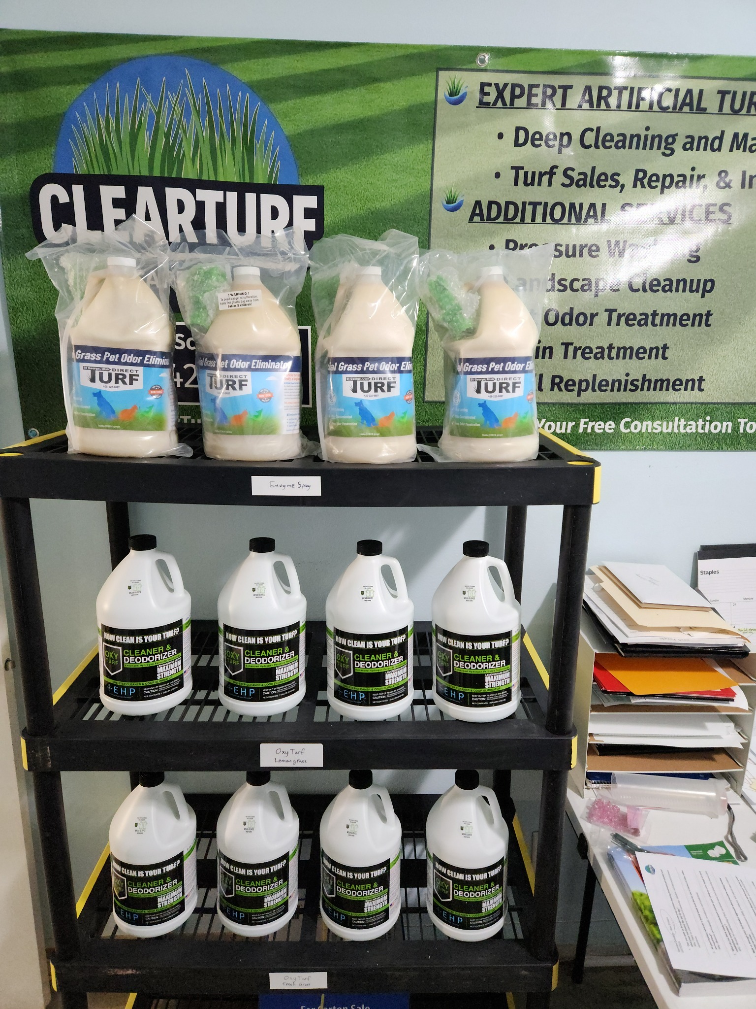 Actual ClearTurf Care artificial turf project in Southern Utah